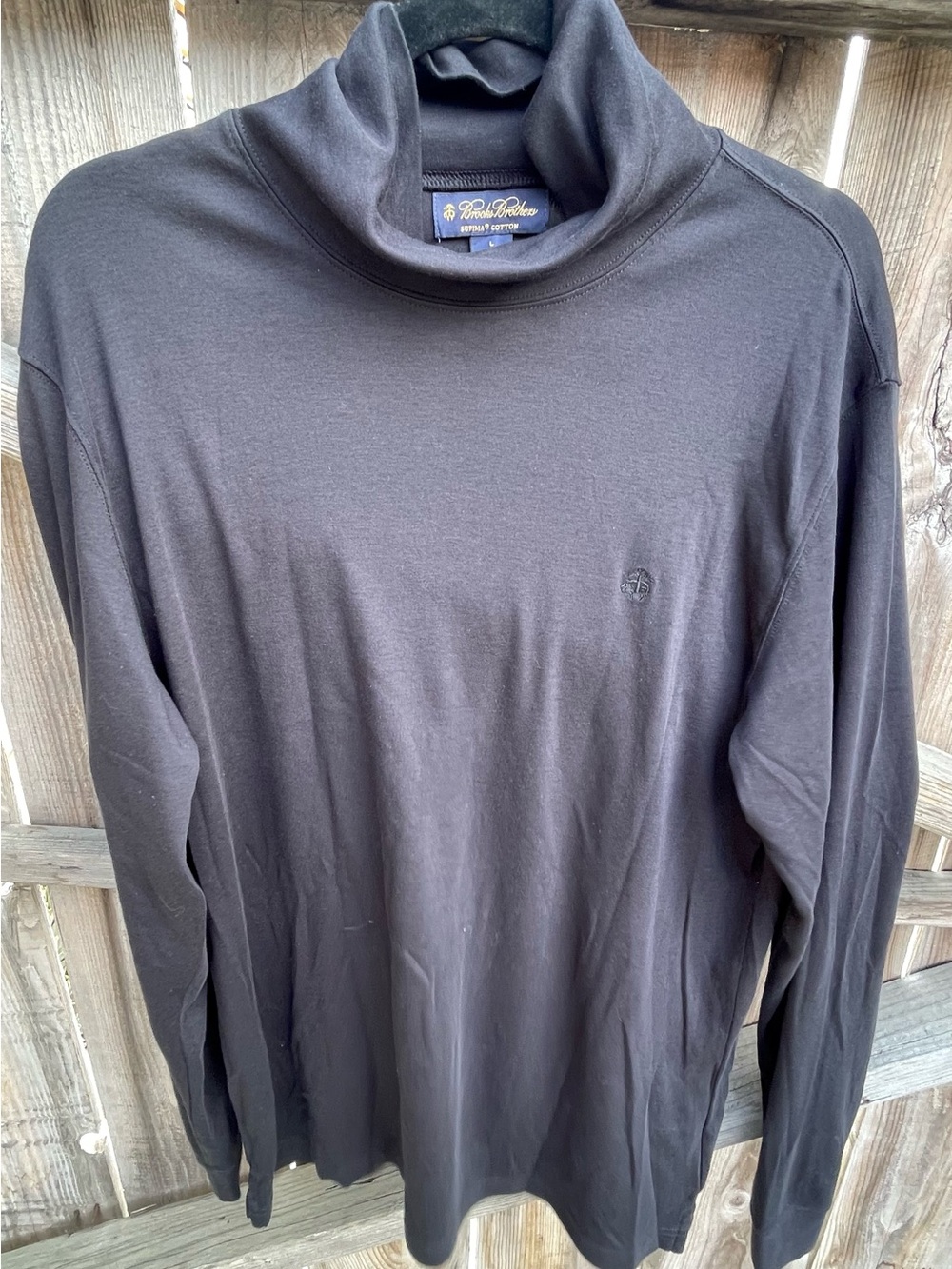 Brooks Brothers Black Cotton Turtleneck Sweater Men’s L